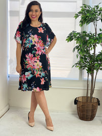 Darby Black Blooming Event Dress