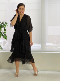 Imogen Black Silk Dress
