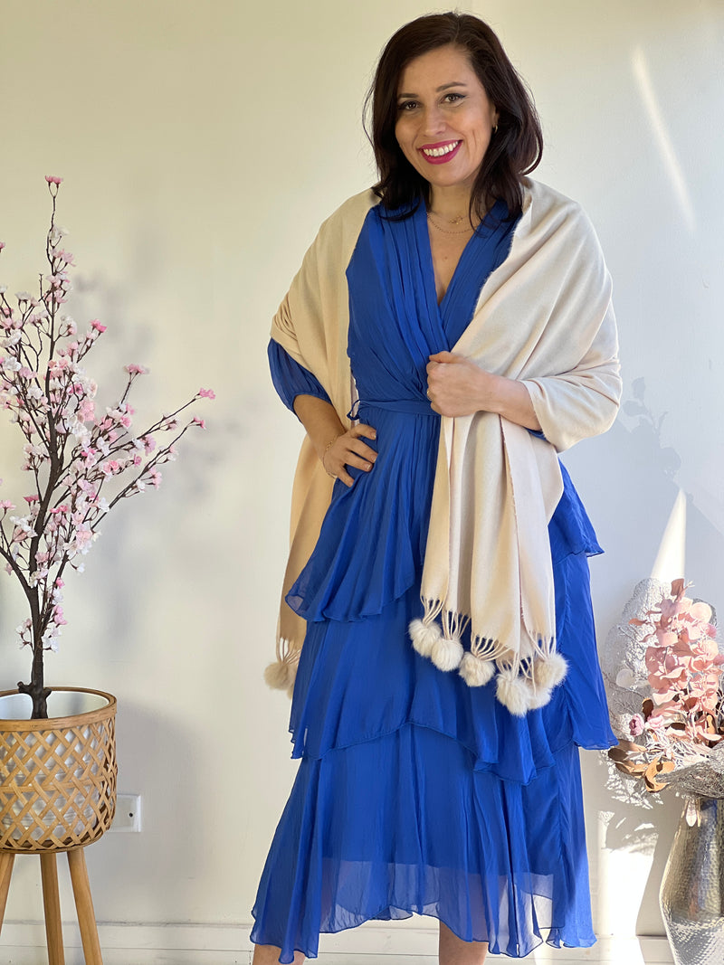 Desaily Royal Silk Dress