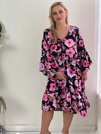 Fara Pink Floral Dress