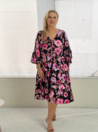 Fara Pink Floral Dress