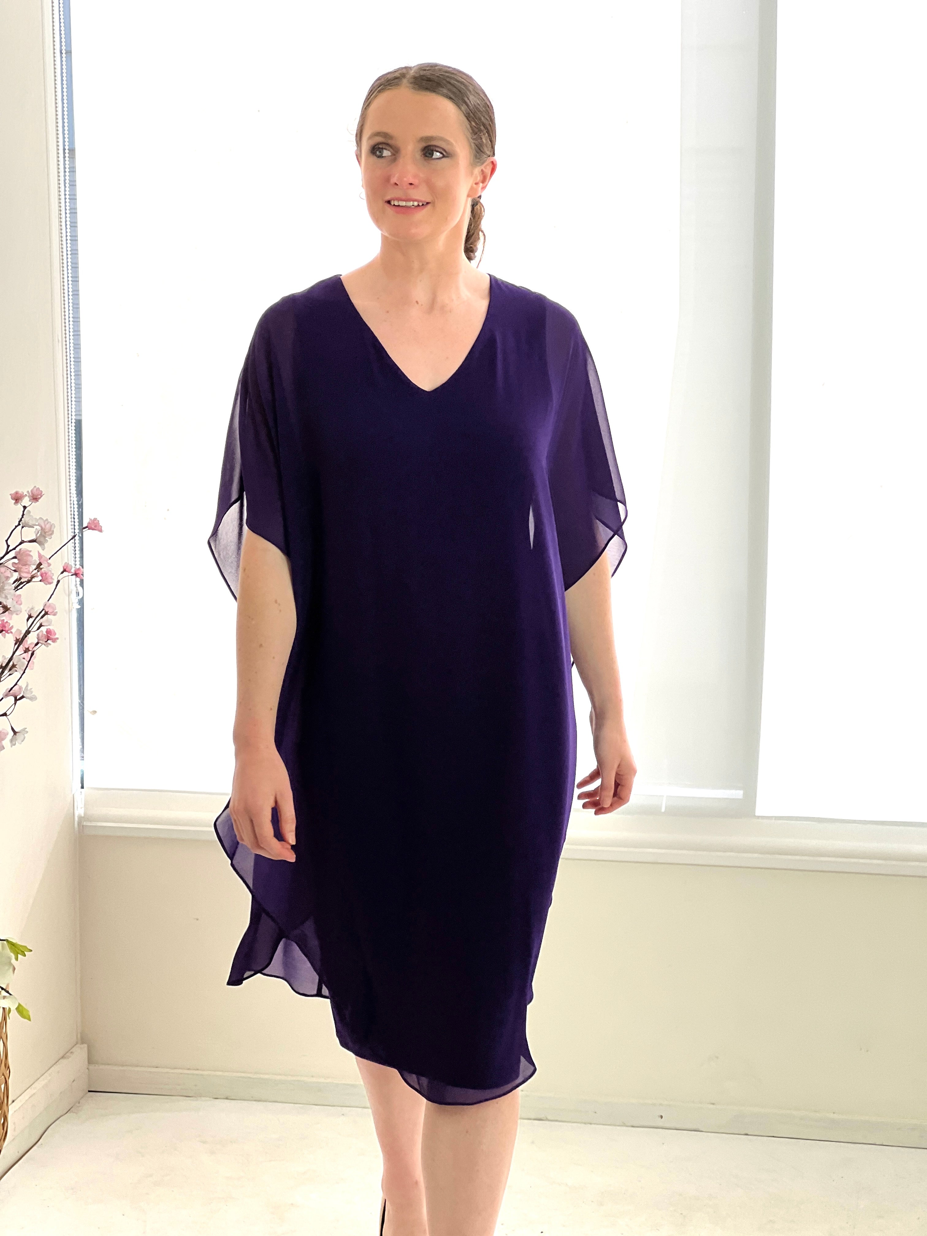 Helena Purple Evening Dress Dressxox