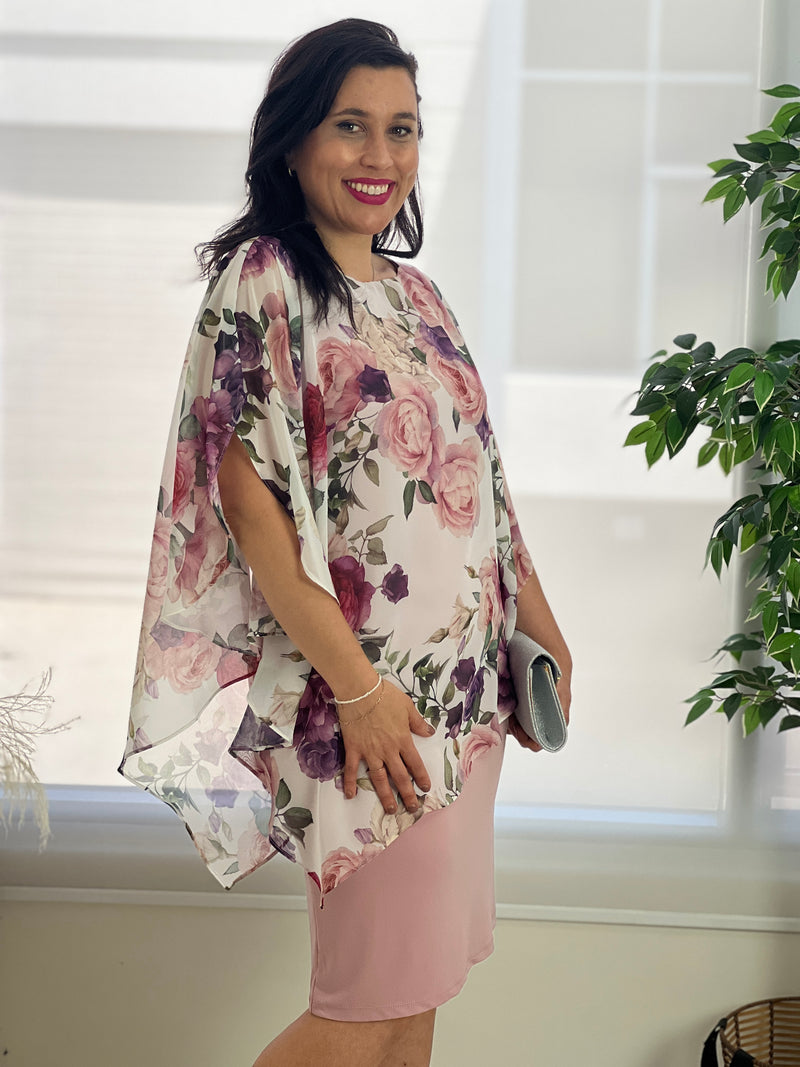 Hestia Blush Rose Evening Dress