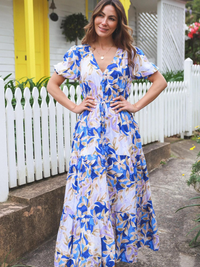 Faro Blue Floral Dress