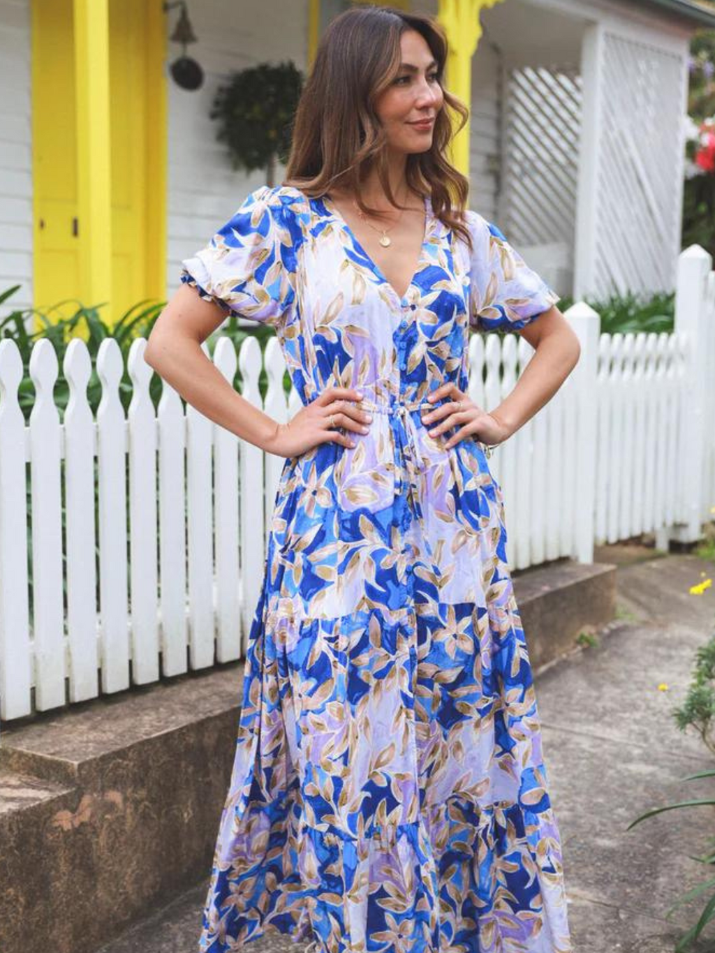 Faro Blue Floral Dress – Dressxox