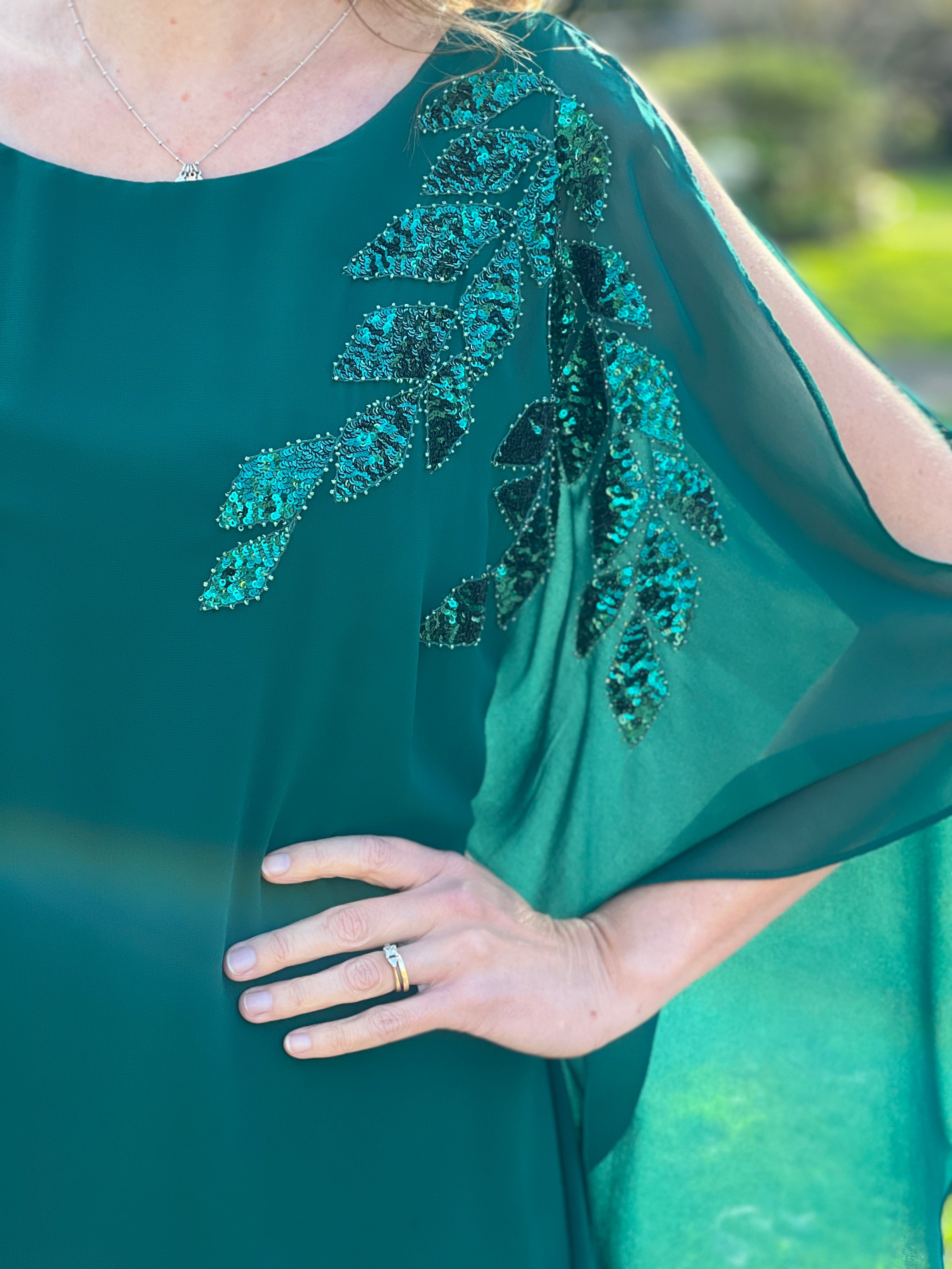 Harlow Emerald Evening Dress Dressxox