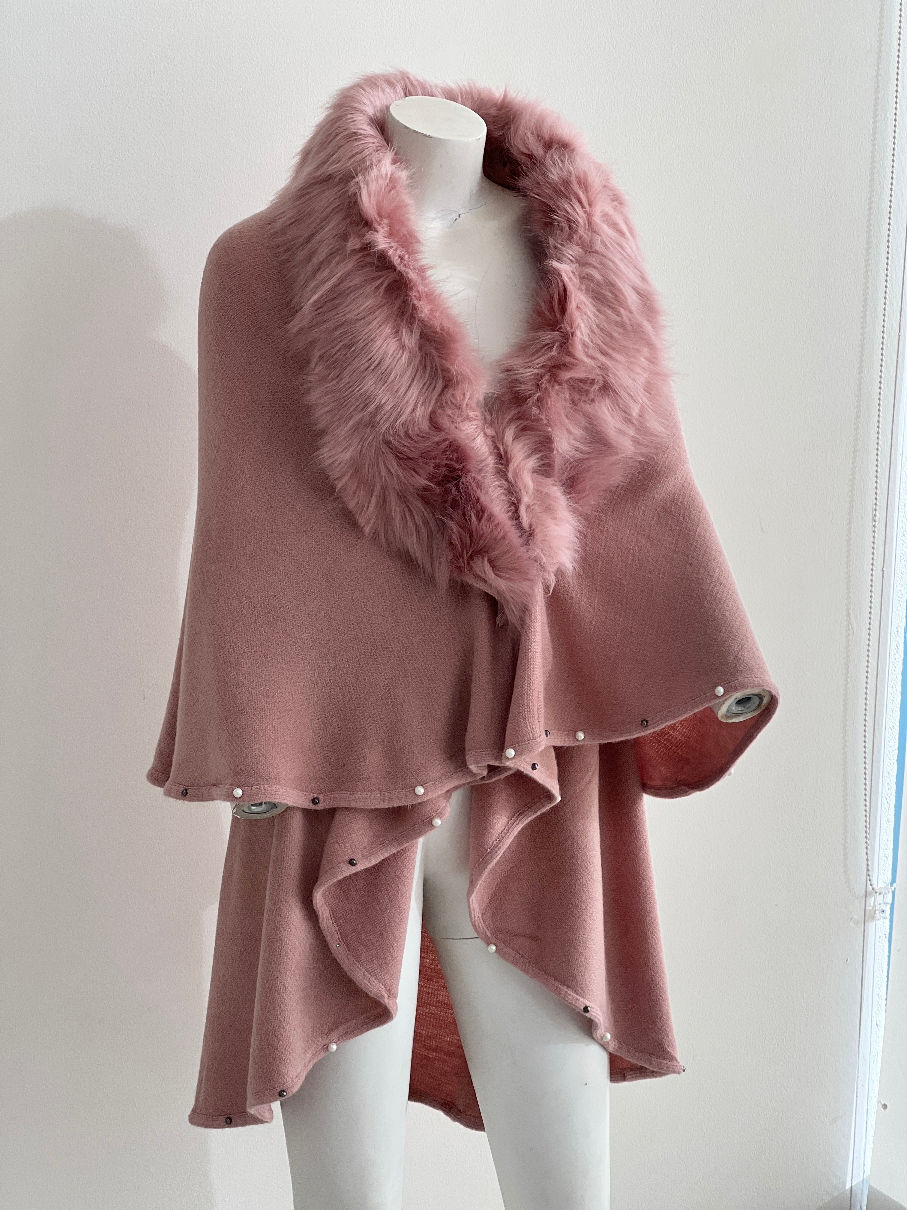 Pink shawl outlet cardigan