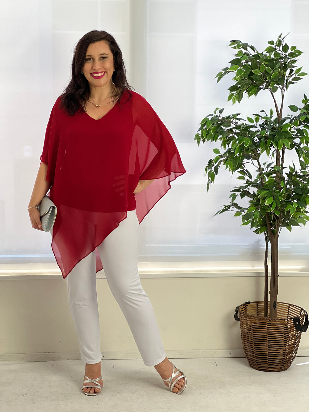 Nessa Navy Evening Top