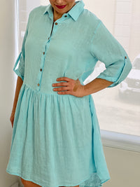 Norah Sky Linen Shirt Dress
