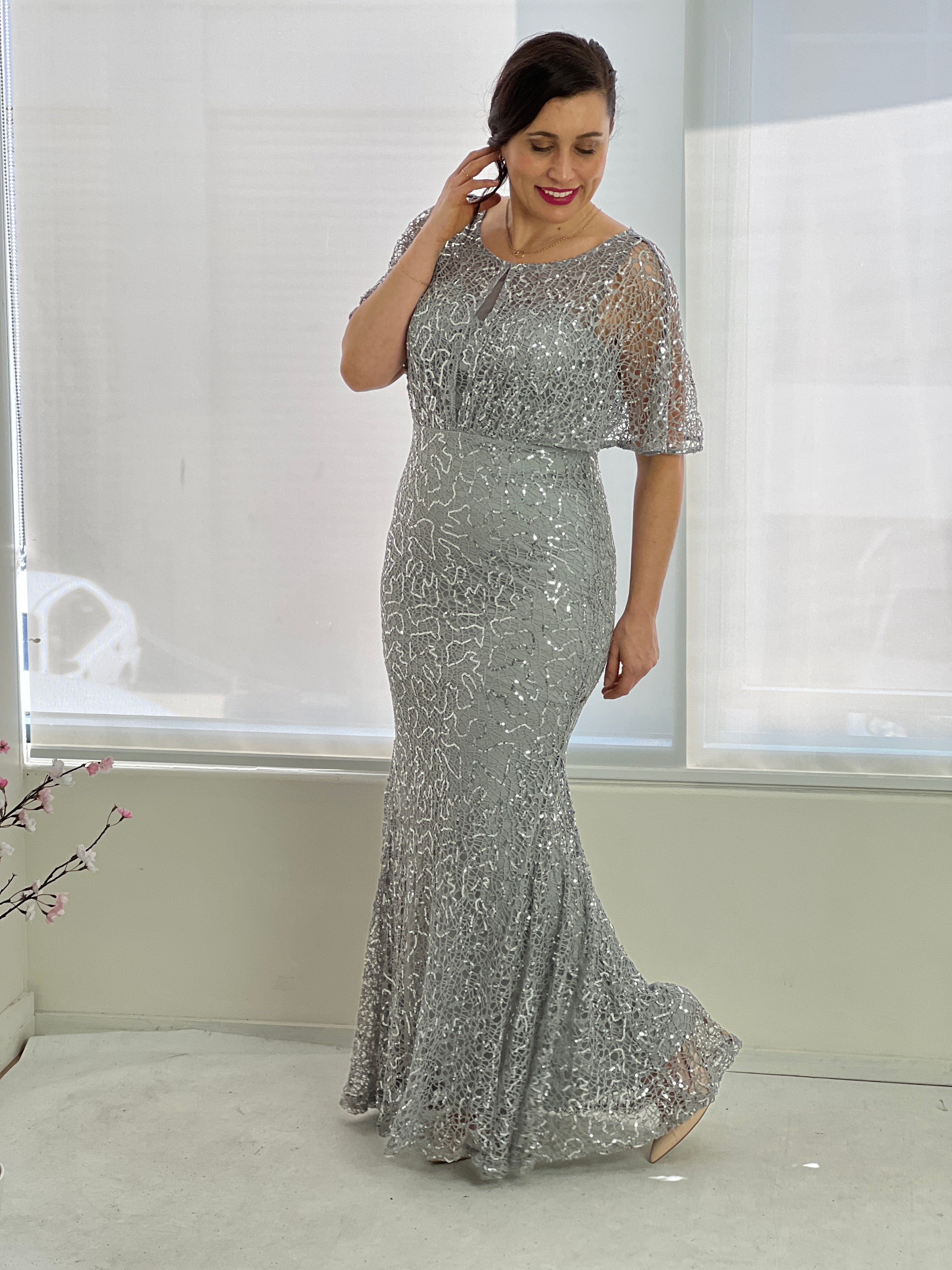 Silver glitter clearance gown