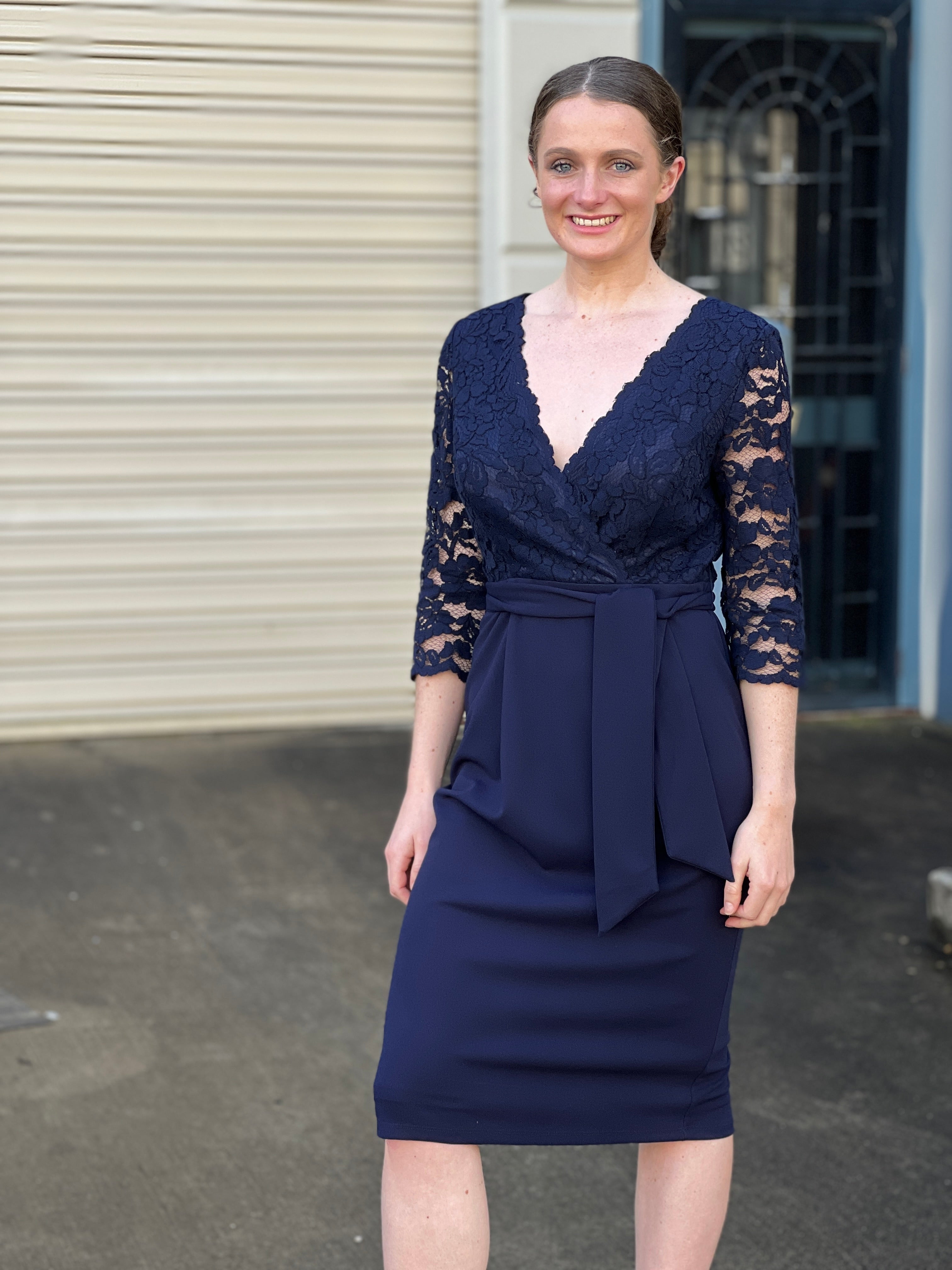 Regina Navy Evening Dress