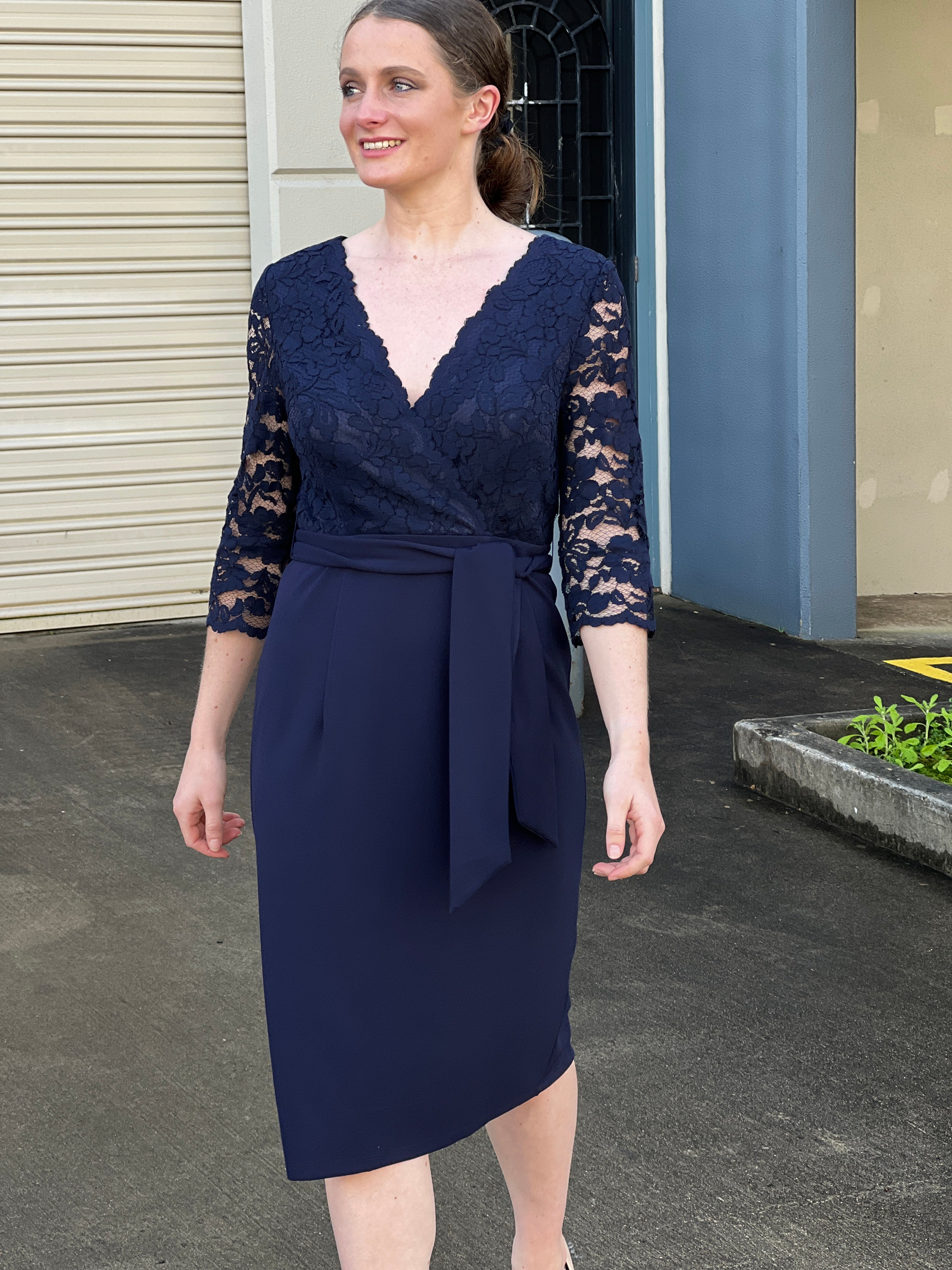 Regina Navy Evening Dress Dressxox