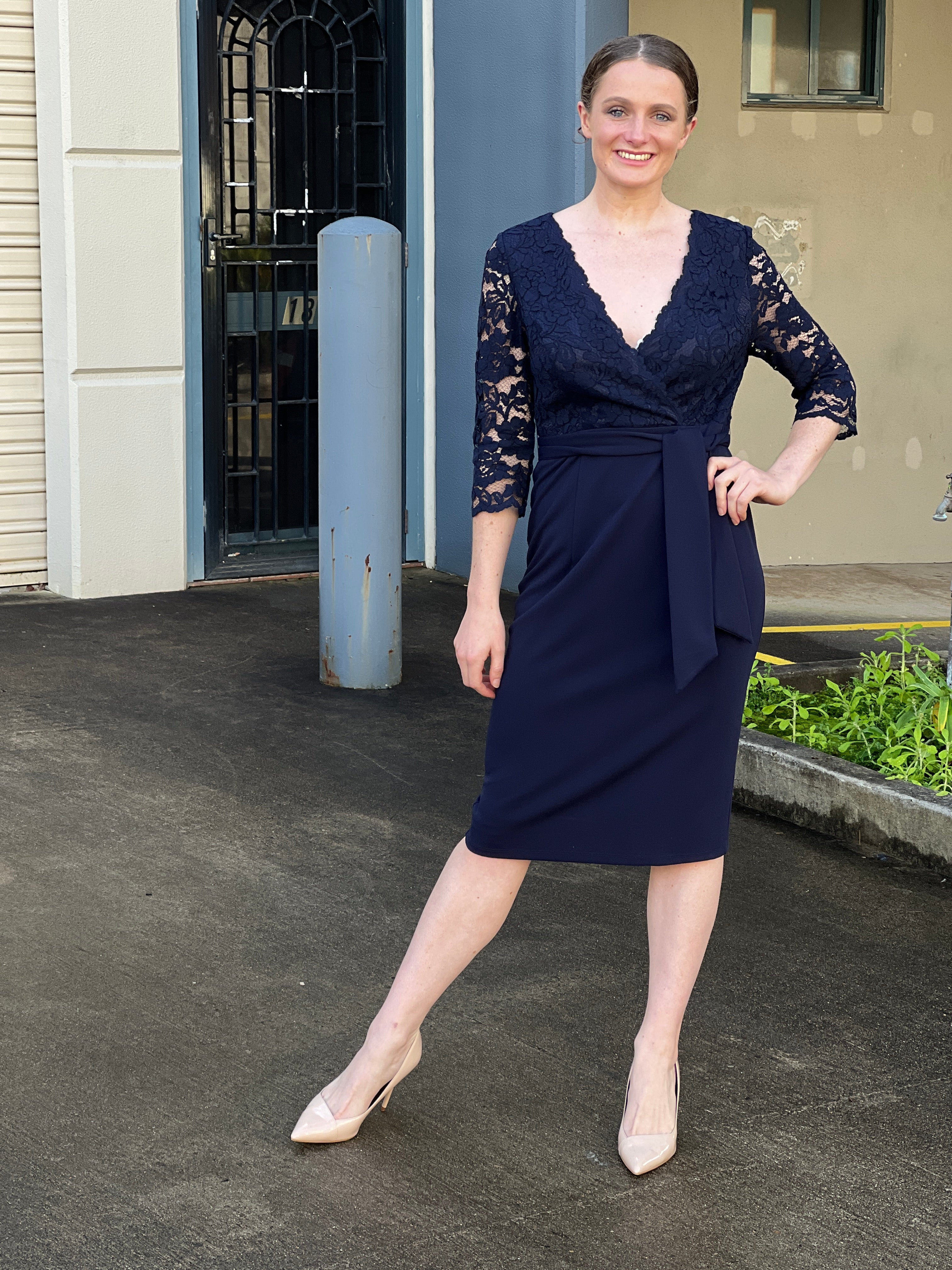 Regina Navy Evening Dress Dressxox