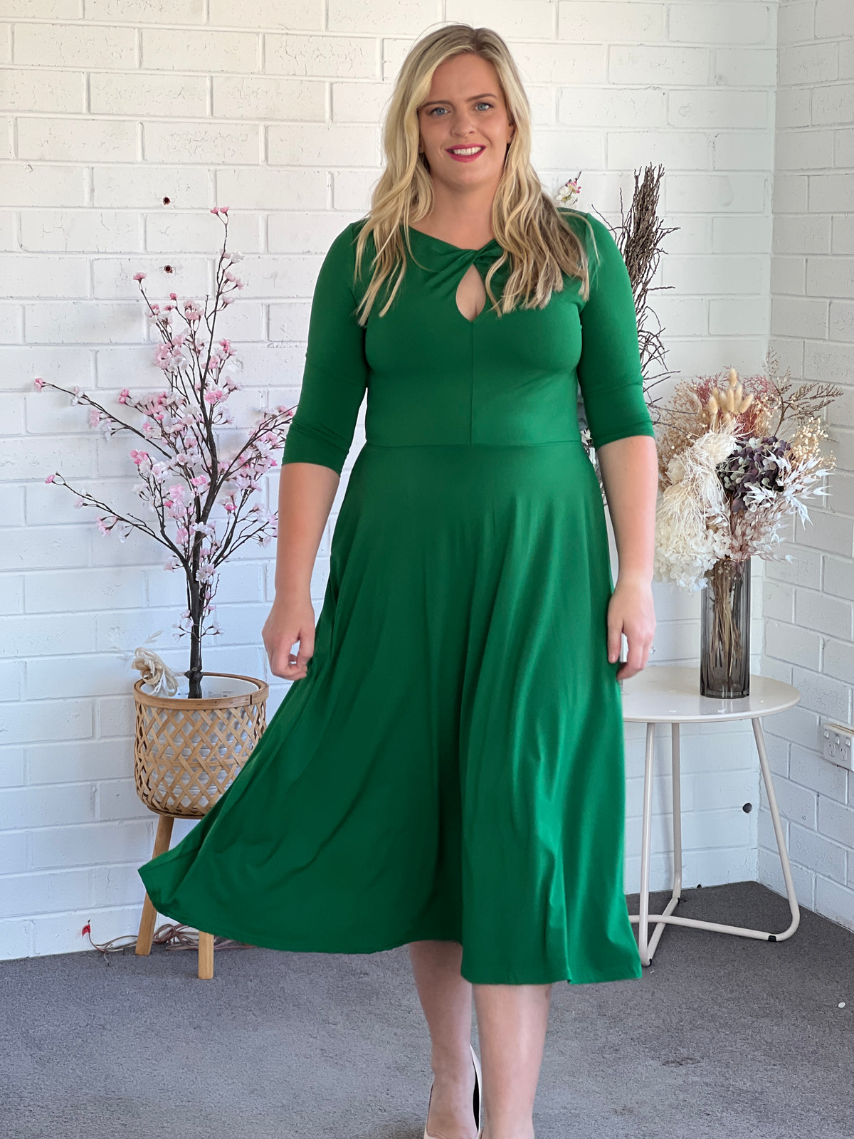 Tessa Emerald Jersey dress