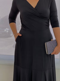 Tiaro Black Jersey dress