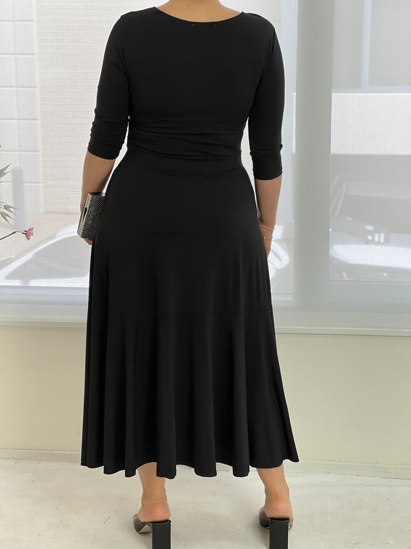 Tiaro Black Jersey dress
