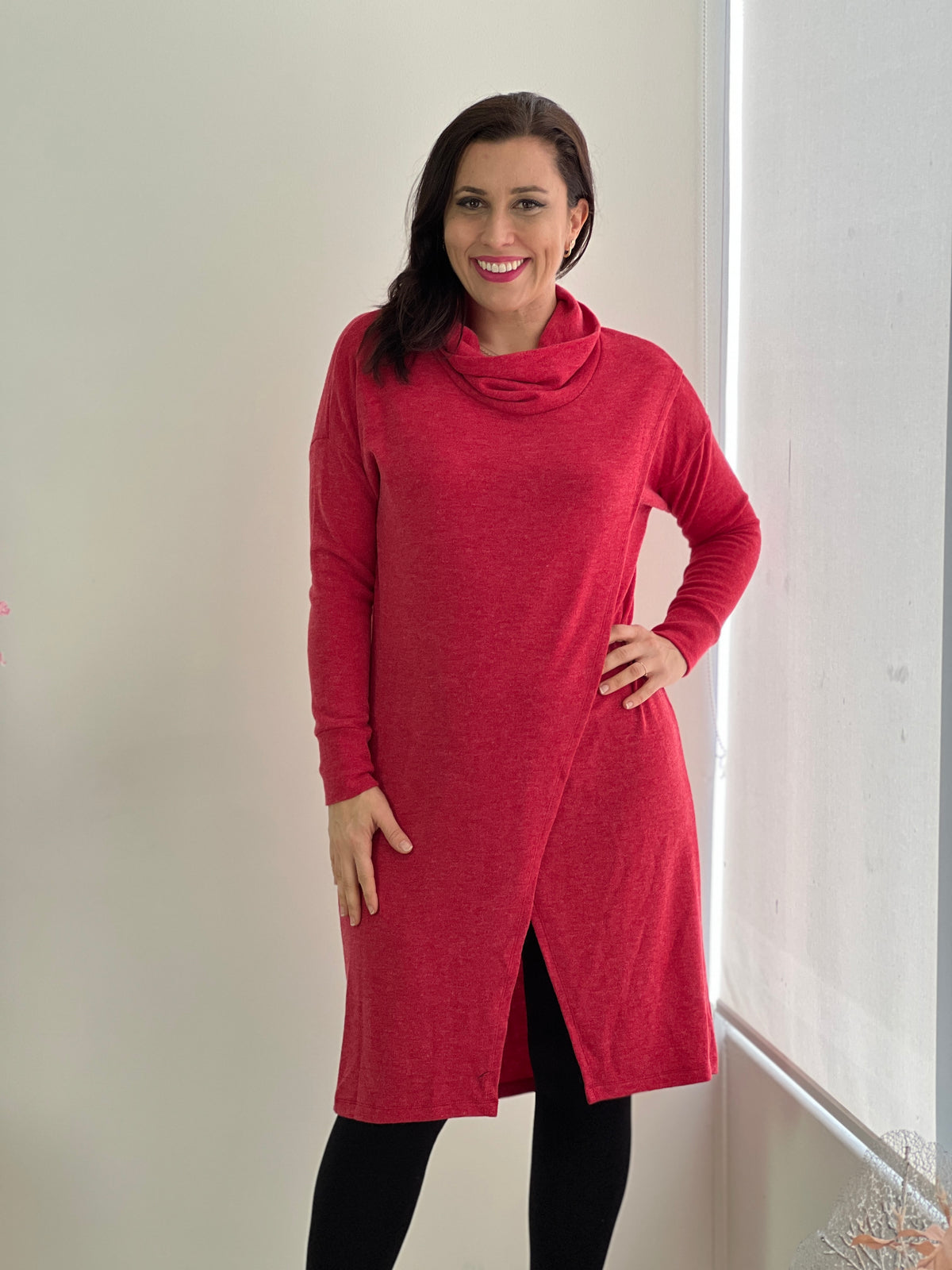 Whitney Red Knit Dress