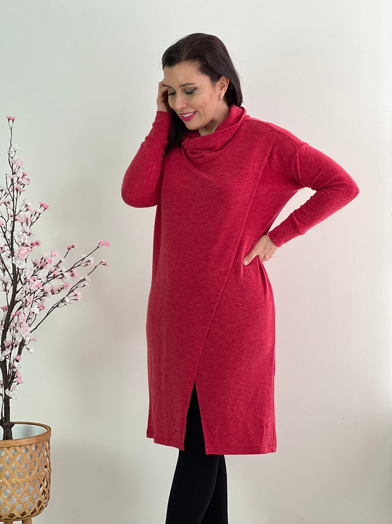 Whitney Red Knit Dress