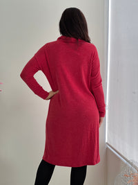 Whitney Red Knit Dress