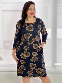 Amren Navy Knit Dress