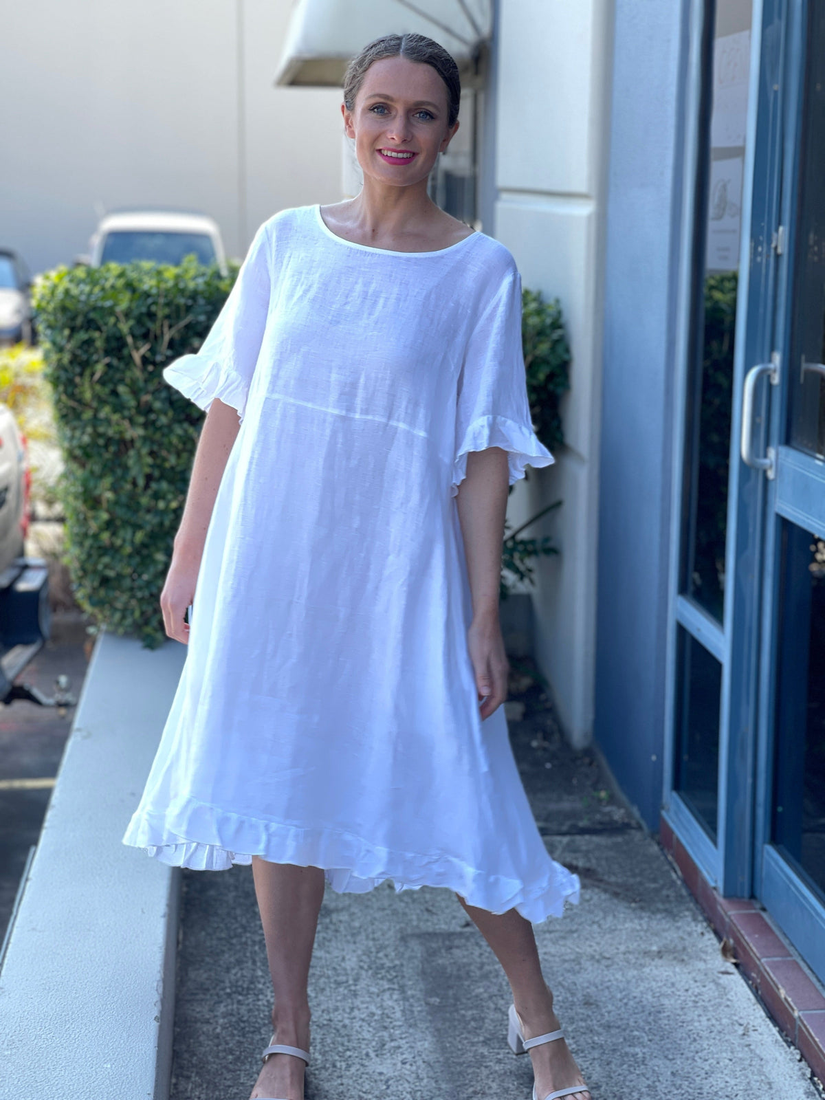 Quade White Linen Dress Dressxox Quade White Linen Dress Dressxox