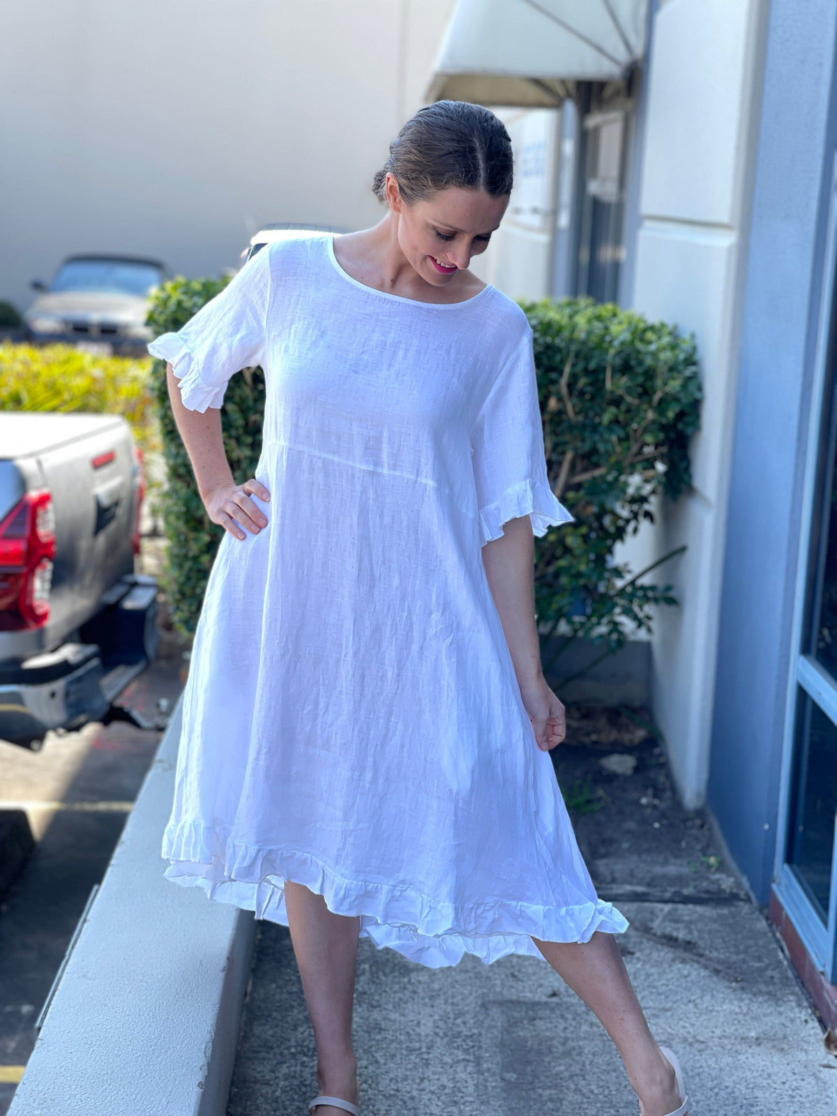 Quade White Linen Dress Dressxox Quade White Linen Dress Dressxox