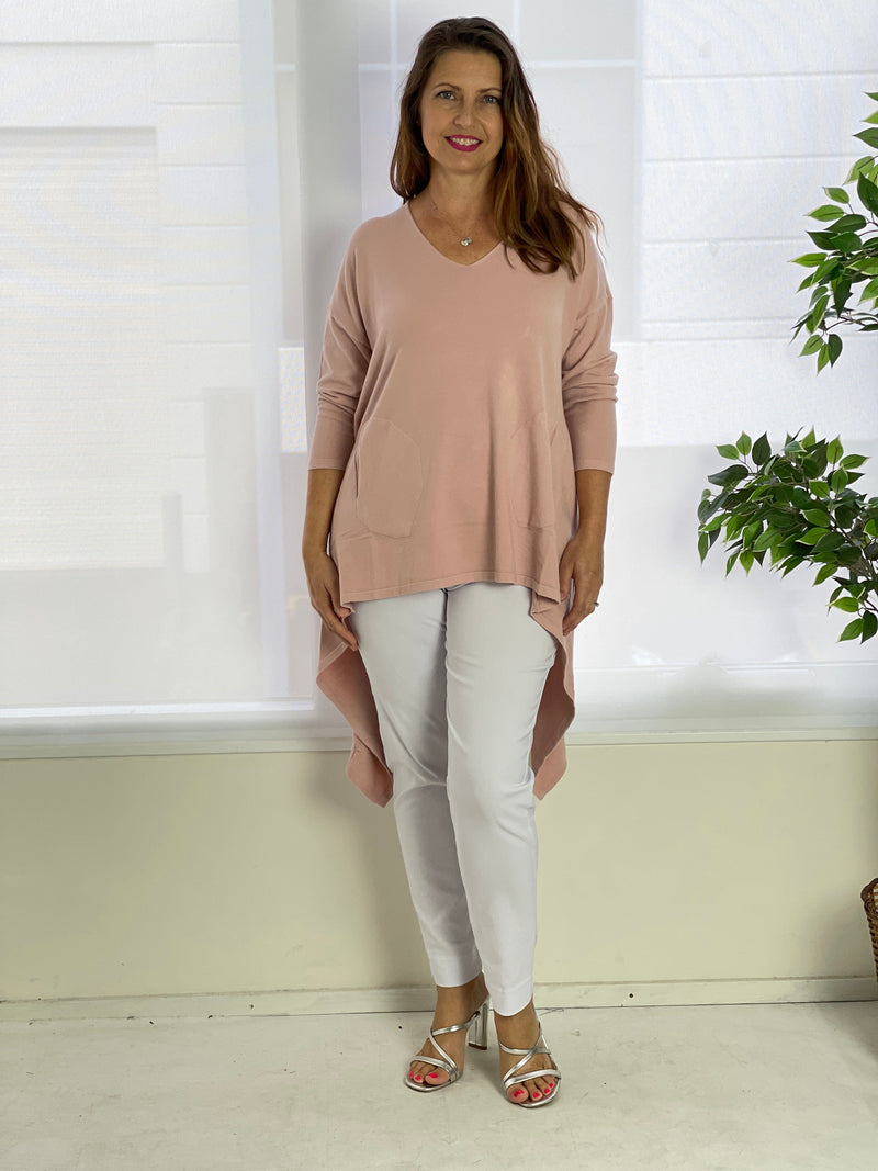 Cali & Co Separates Bridget Blush Knit Tunic