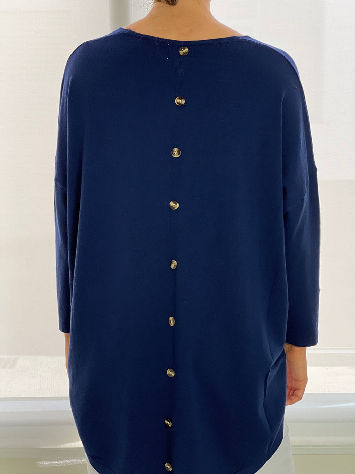 Cali & Co Separates Felix Navy Knit Tunic