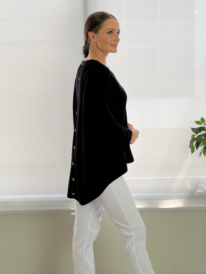 Danika Black Wool Knit Jumper