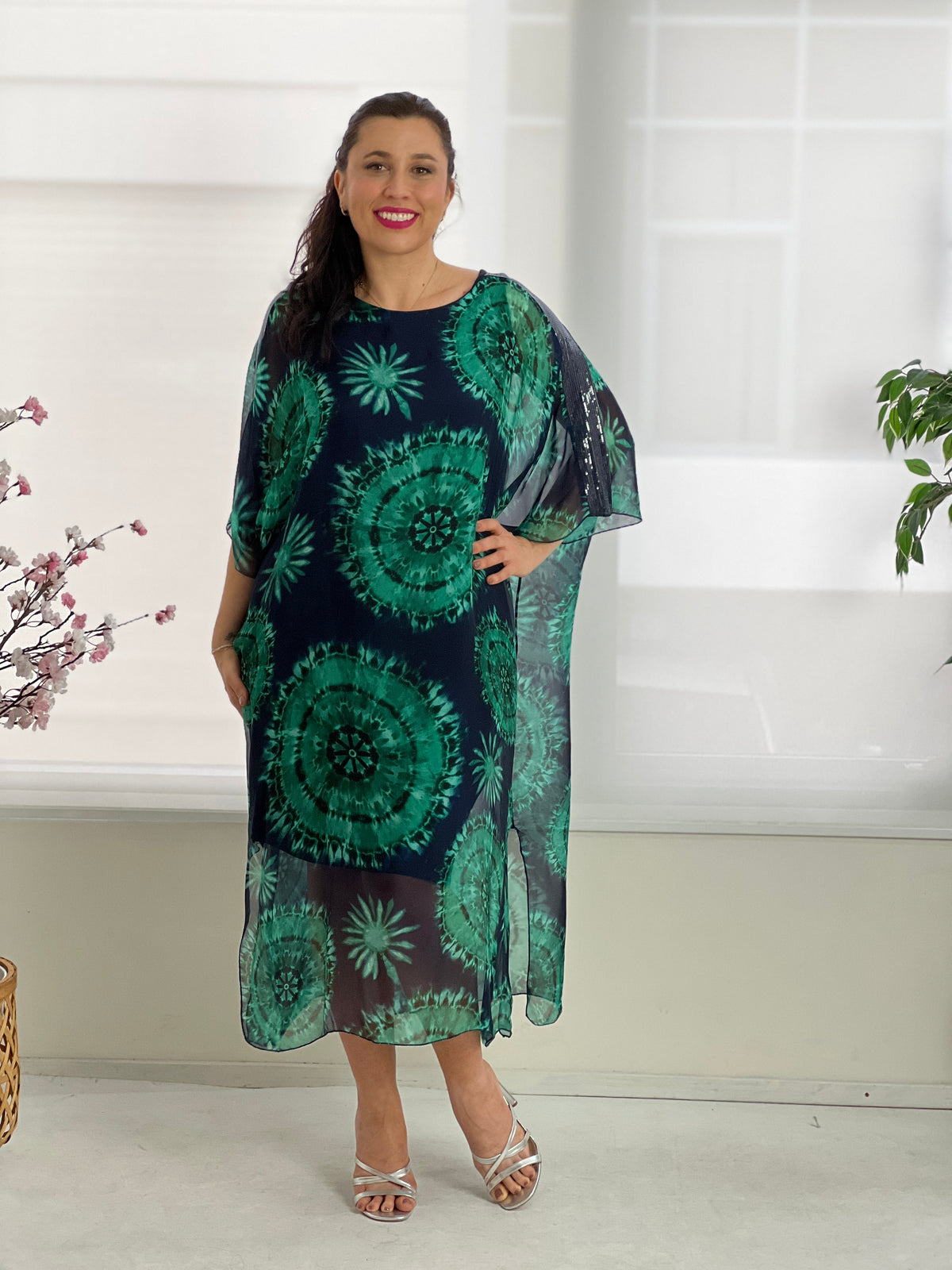 Diana Sequin Silk Dress