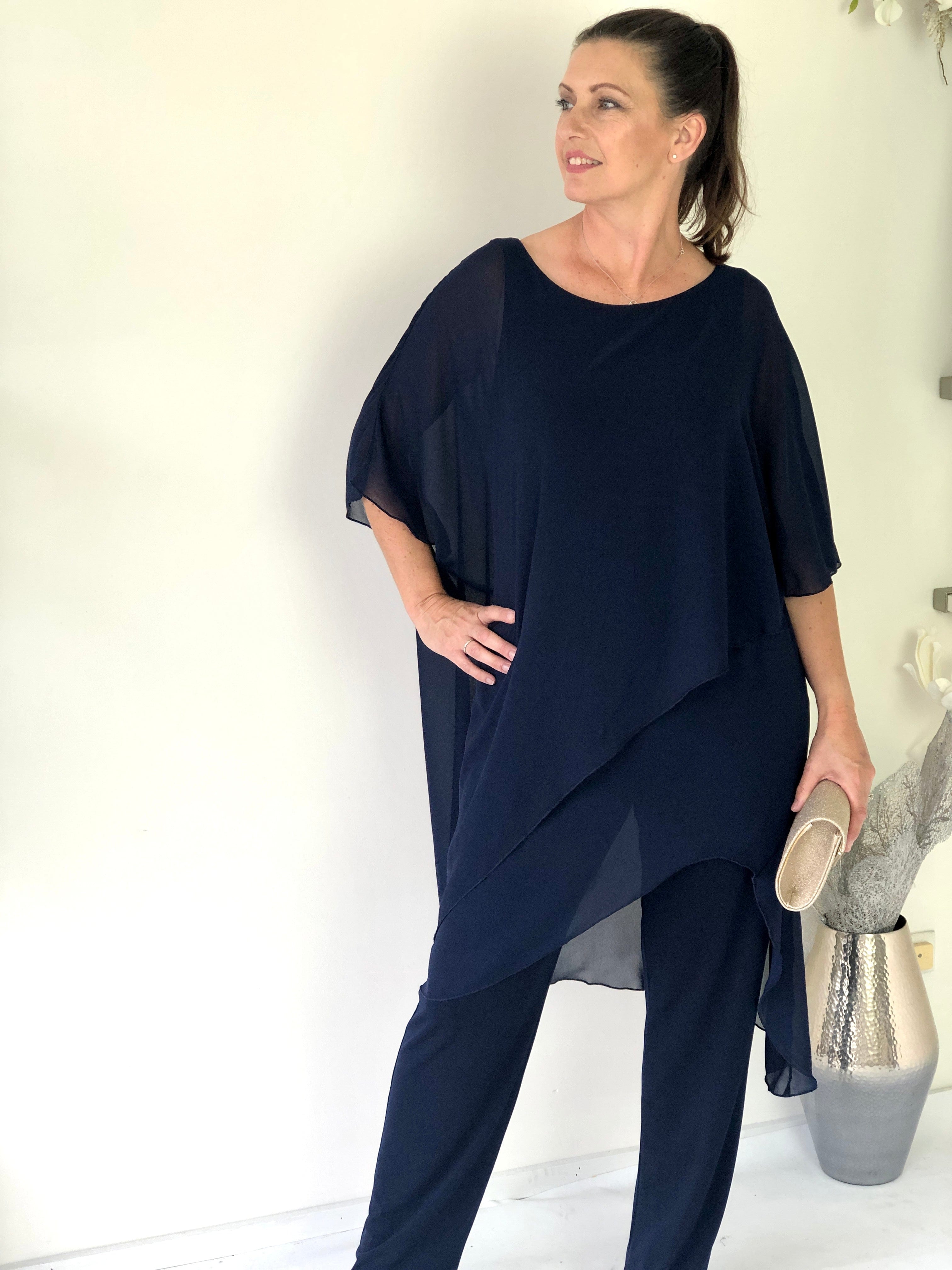 Ruffle Shoulder Smocked Pocket Jumpsuit – Autre Soi Boutique