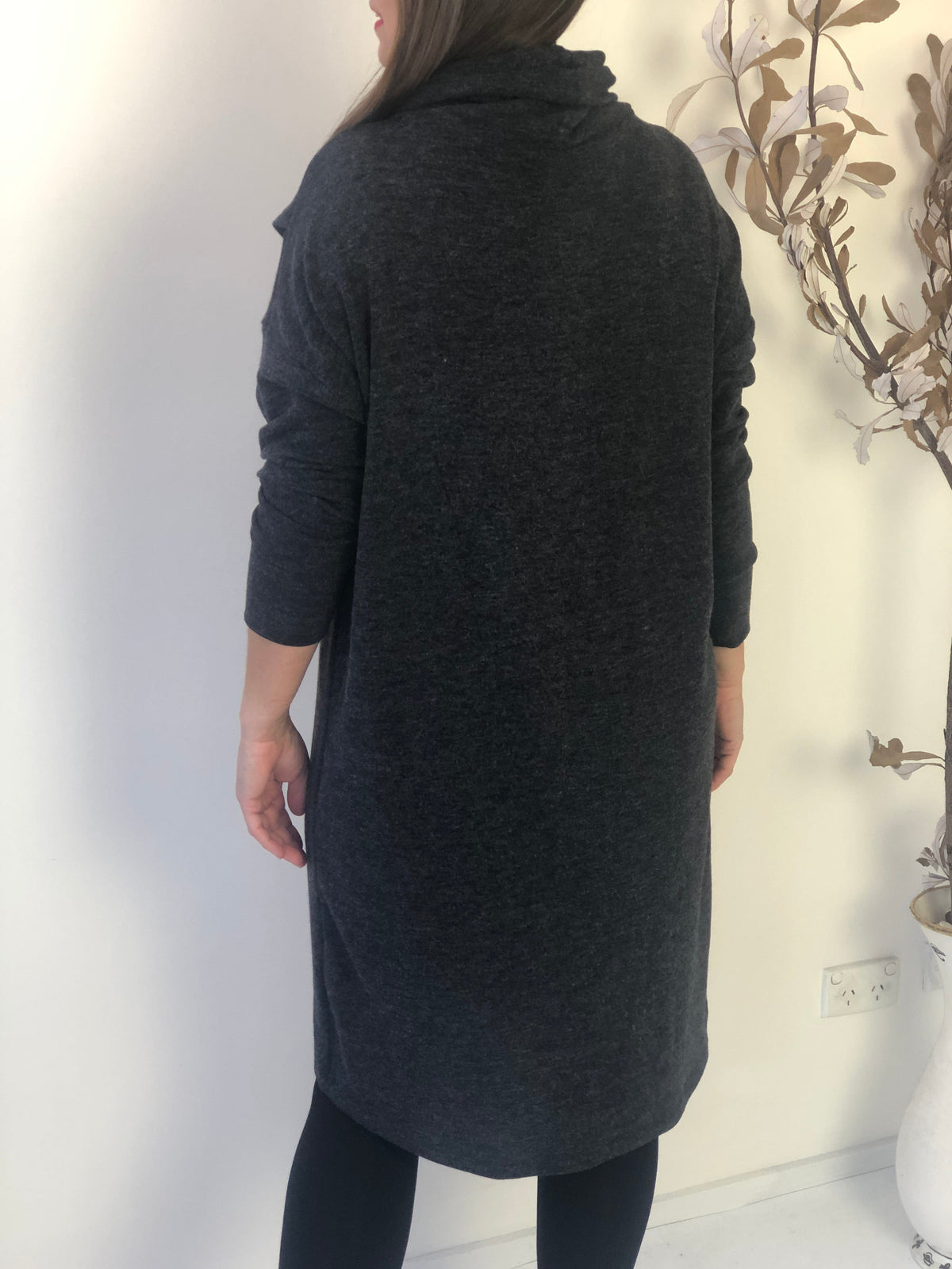 Four Girlz DRESSES Whitney Charcoal Knit Dress