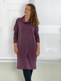Four Girlz DRESSES Whitney Maroon Knit Dress