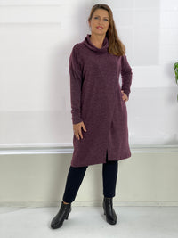 Four Girlz DRESSES Whitney Maroon Knit Dress