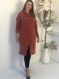 Four Girlz DRESSES Whitney Rust Knit Dress