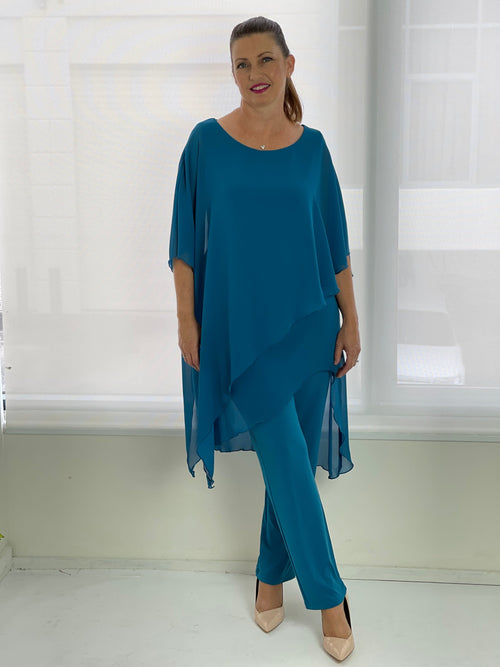 Cara Teal Elegant Jumpsuit – Dressxox