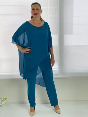 Cara Teal Elegant Jumpsuit – Dressxox