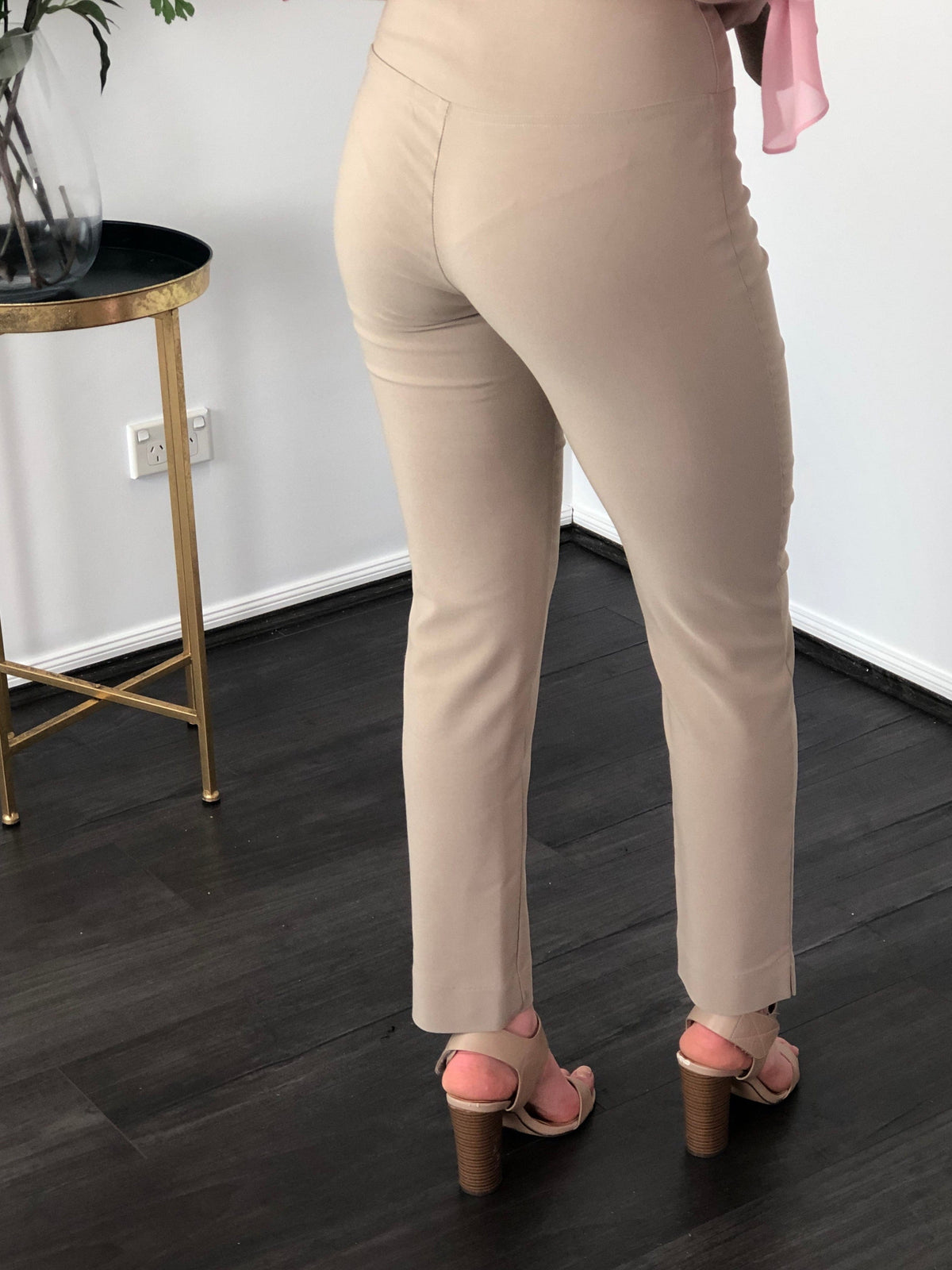 Kylie Beige Stretch Pants