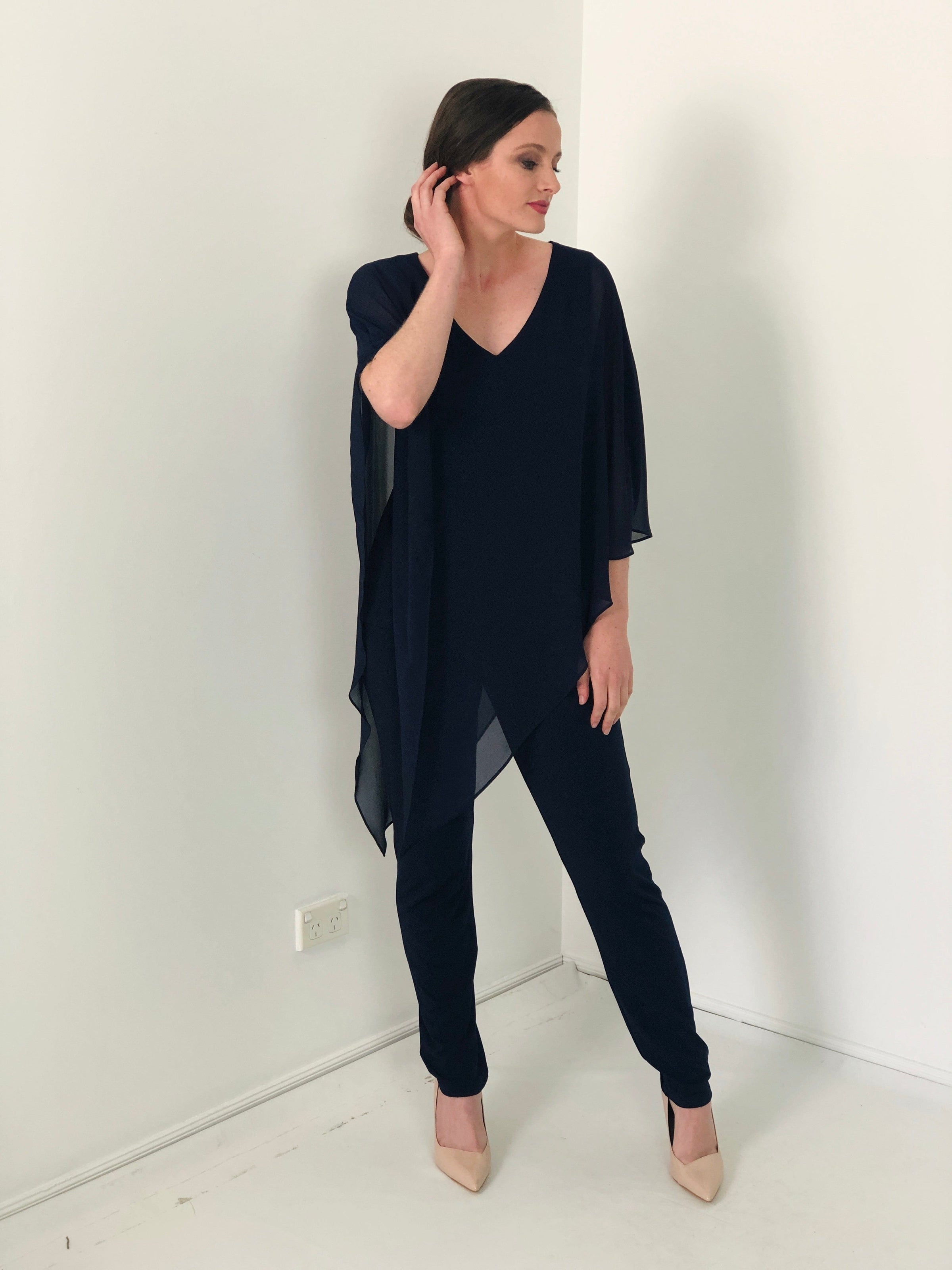 Nessa Black Evening Top