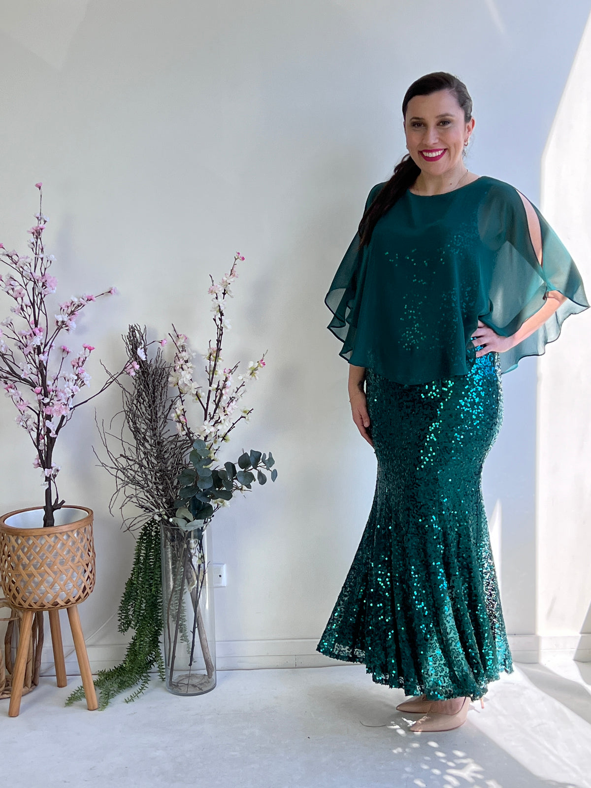 gabby sequin dress X Gabby Windey Diamond Disco Sequin Halter Dress