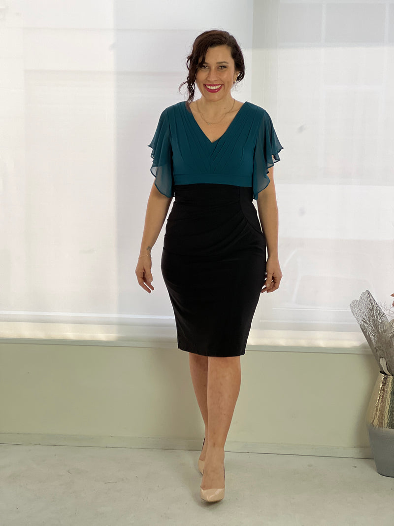 Gindie Teal Evening Dress