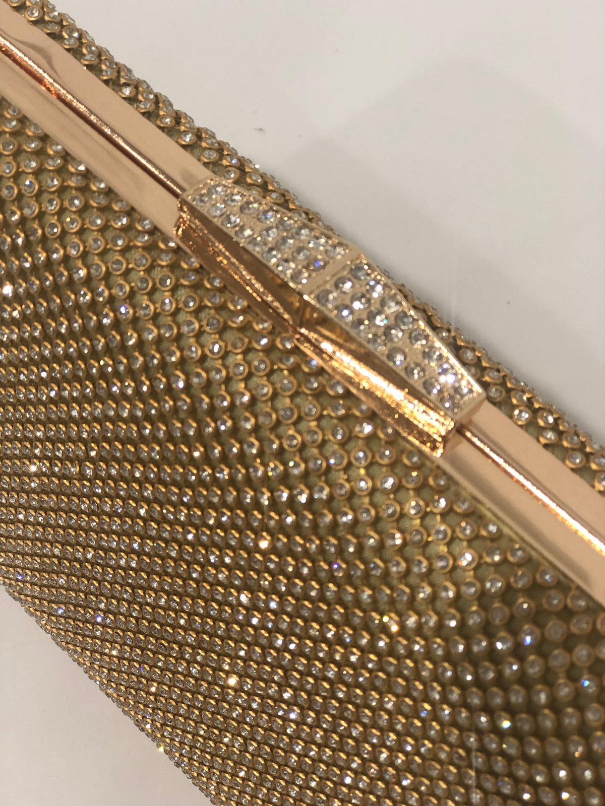 Hand Picked By Dressxox Accessories One Size Diamante Gold Evening Clutch