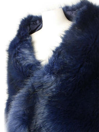 Hand Picked By Dressxox Accessories Xissi Navy Faux Mink Fur Shawl