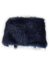 Hand Picked By Dressxox Accessories Xissi Navy Faux Mink Fur Shawl