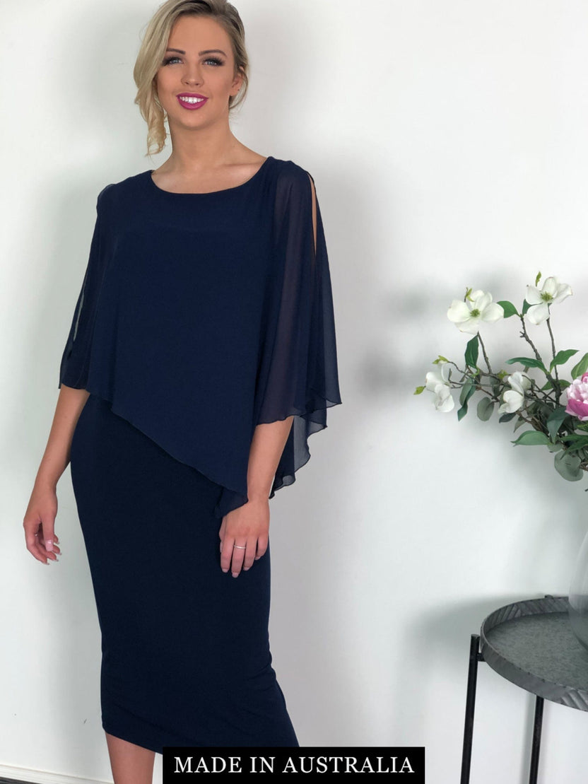 Aisha Navy Evening Dress – Dressxox