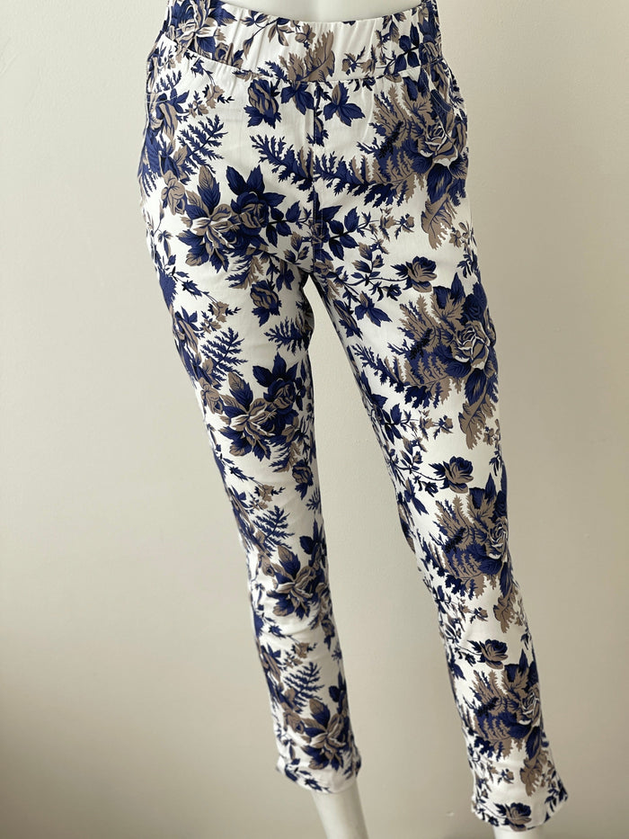 Hourglass Separates 10 Devlin Blue Floral Pants