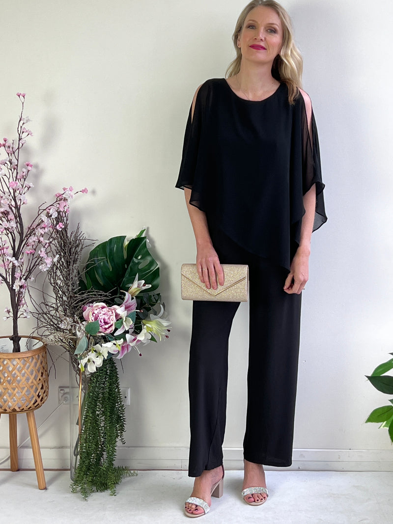 Kaden Black Stretch Jumpsuit
