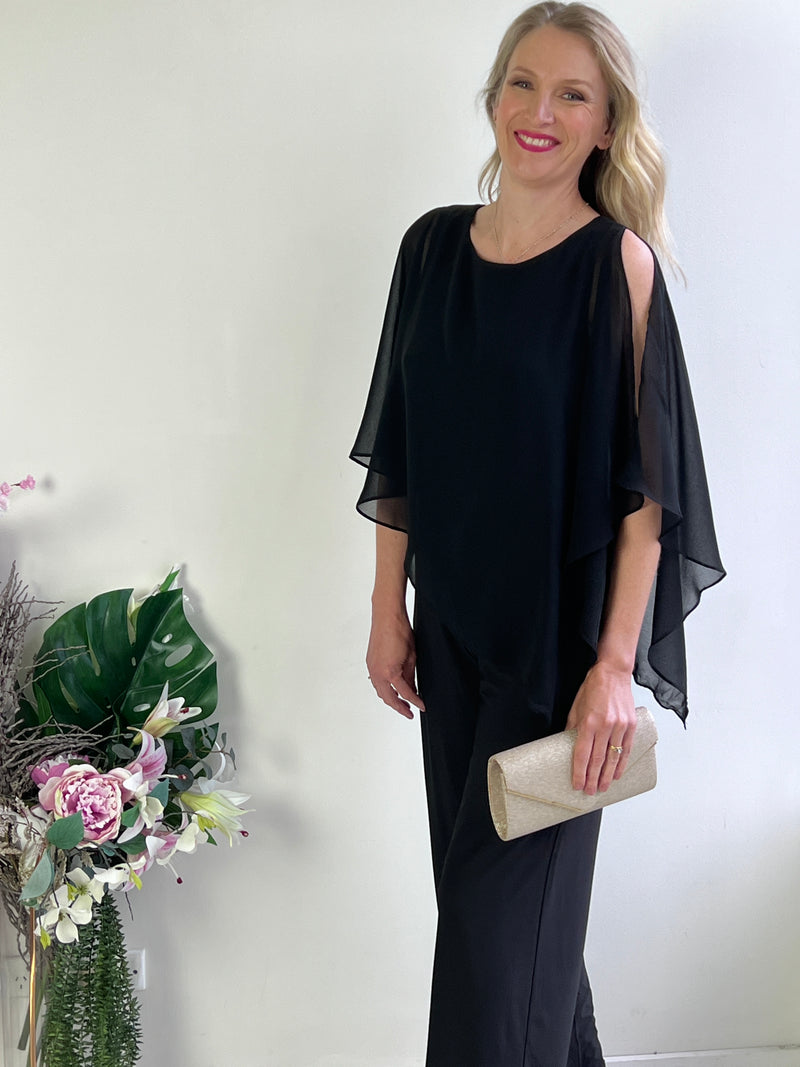 Kaden Black Stretch Jumpsuit