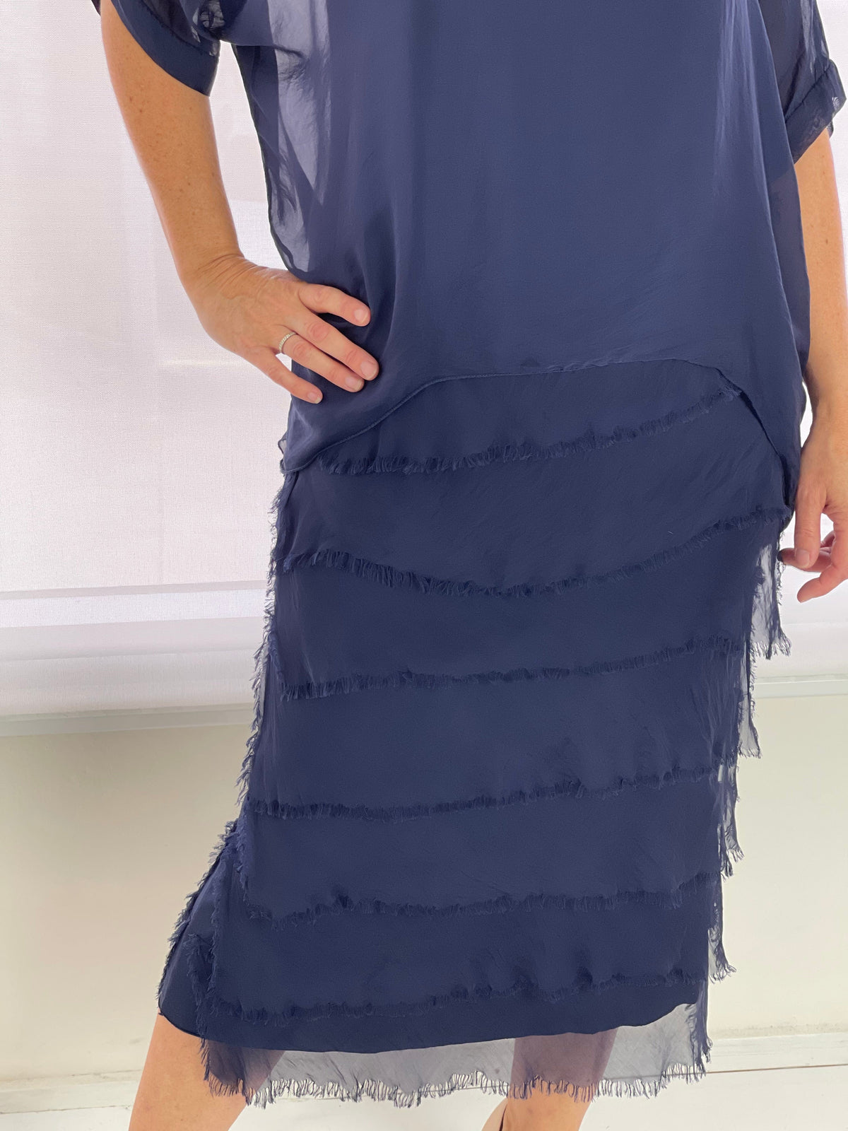 La Strada DRESSES Clyde Navy Silk Dress