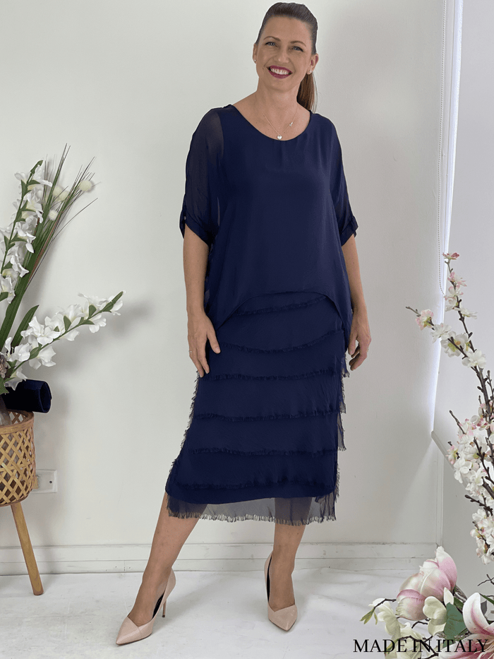 Cora Coral Silk Dress – Dressxox